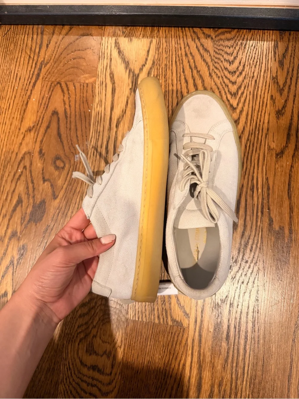Common Projects Low-Top Sneakers in Beige with Gum Sole